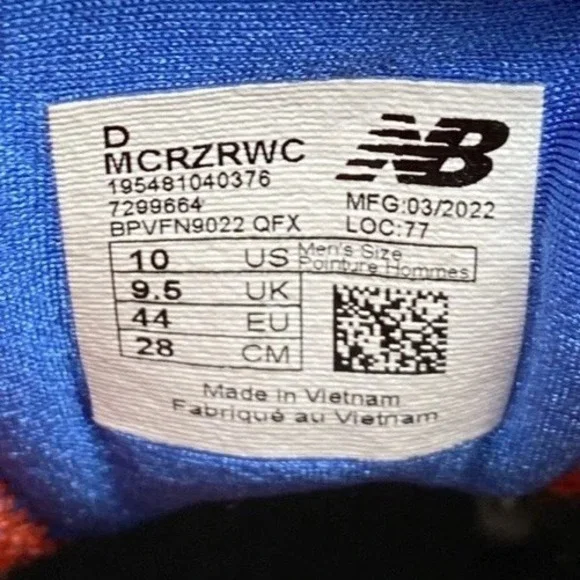 New Balance Men's 10Fresh Foam Cruz v1 Reissue White Faded Custom Cobalt
